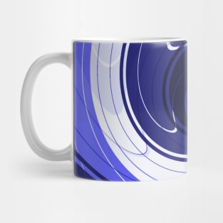 Blue Plaid Ocean Wave Mug